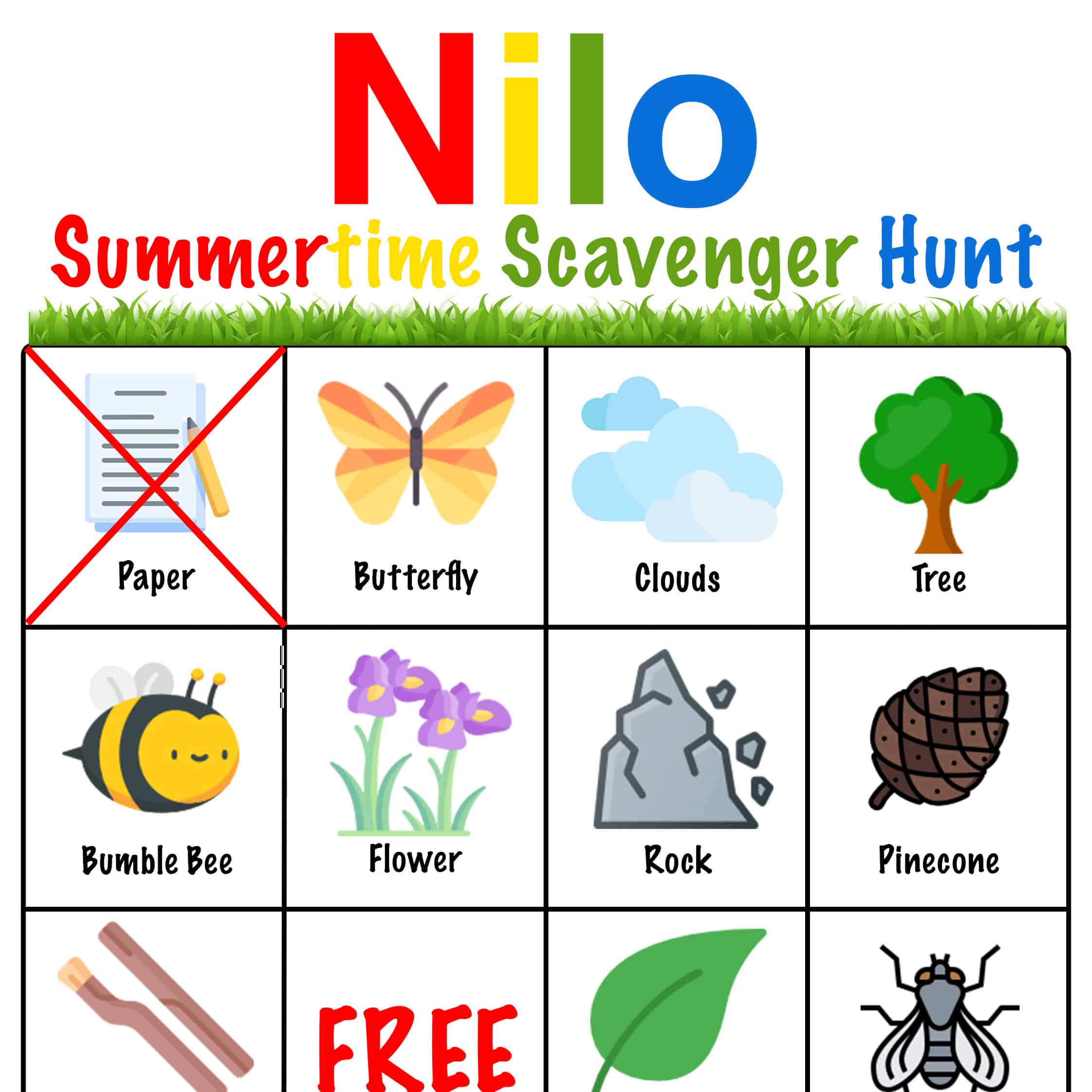 outdoor scavenger hunt for kids